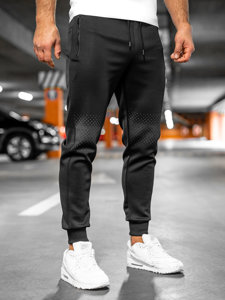 Men's Sweatpants Black-Silver Bolf HM383