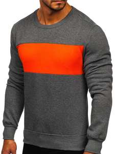 Men's Sweatshirt Graphite-Orange Bolf 2021