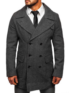 Men's Warm Winter Checkered Coat Graphite Bolf 1191