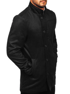 Men's Winter Coat with Stand Up Collar Black Bolf M3129