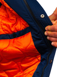 Men's Winter Jacket Navy Blue Bolf 2129