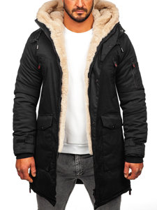 Men's Winter Parka Jacket Black Bolf 22M50