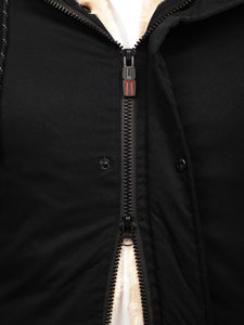 Men's Winter Parka Jacket Black Bolf 22M52