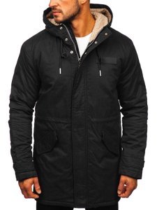 Men's Winter Parka Jacket Black Bolf EX838