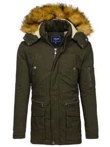Men's Winter Parka Jacket Green Bolf 4605