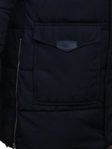 Men's Winter Parka Jacket Navy Blue Bolf JK337