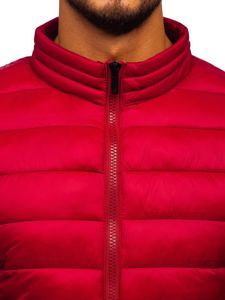 Men's Winter Quilted Jacket Claret Bolf 1119