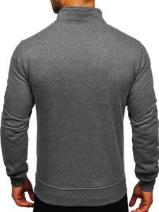 Men's Zip Stand Up Sweatshirt Anthracite Bolf B2002