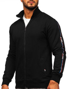 Men's Zip Stand Up Sweatshirt Black Bolf 8756