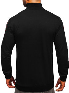 Men's Zip Stand Up Sweatshirt Black Bolf 8756
