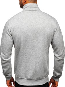 Men's Zip Stand Up Sweatshirt Grey Bolf B002