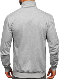 Men's Zip Stand Up Sweatshirt Grey Bolf B228