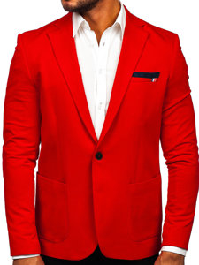 Red Men's Casual Suit Jacket Bolf 1652