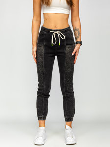 Women's Jeans Mom Fit Black Bolf BF108