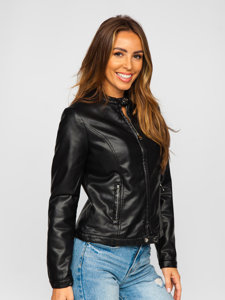Women's Leather Jacket Black Bolf 11Z8008