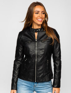 Women's Leather Jacket Black Bolf 11Z8010