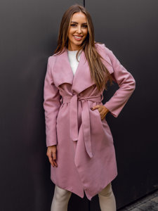 Women's Longline Coat Pink Bolf 5079