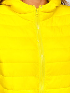 Women's Quilted Lightweight Hooded Jacket Yellow Bolf M23036