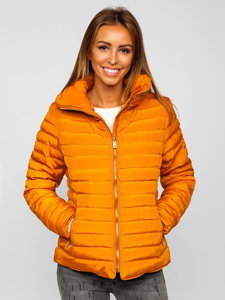 Women's Quilted Winter Jacket Camel Bolf 23063