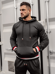 Men's Tracksuit with Hood Black Bolf 8C60
