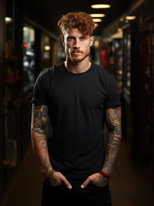 Men's Longline Basic T-shirt Black Bolf 14290A2