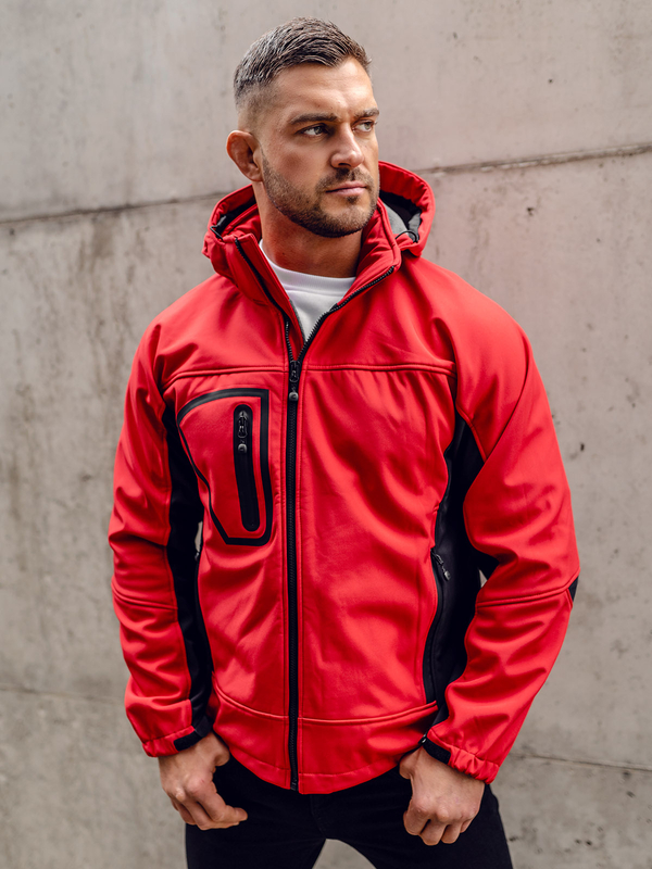 Men's Lightweight Softshell Jacket Red Bolf T019A
