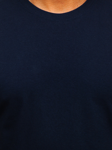 Men's Basic Cotton T-shirt Navy blue Bolf 192397