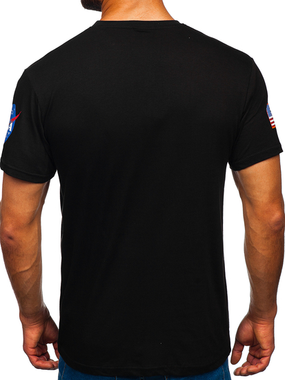Men's Cotton Printed T-shirt Black Bolf 14401