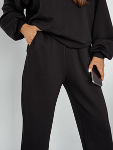 Women’s 2-piece Sport Outfit with butter hood Black Bolf 525