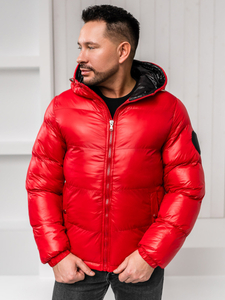 Men's Quilted Winter Jacket Red Bolf 5M3198