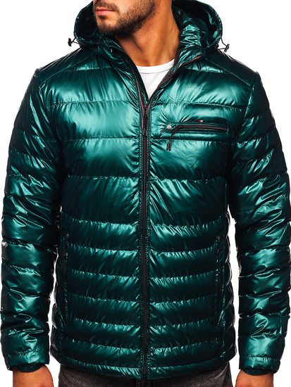 Men's Quilted Lightweight Sport Jacket Green Bolf 2147