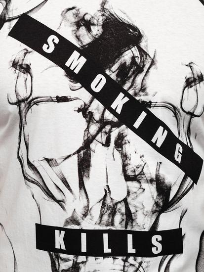 Men's Cotton Printed T-shirt White Bolf 14701