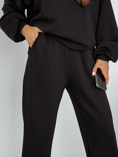 Women’s 2-piece Sport Outfit with butter hood Black Bolf 525