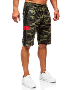 Men's Camo Sweat Shorts Khaki Bolf HW2636