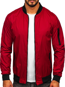 Men's Lightweight Bomber Jacket Claret Bolf 5M708