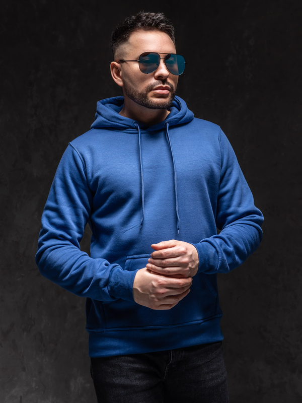 Men's Kangaroo Hoodie Royal Blue Bolf 2009A1