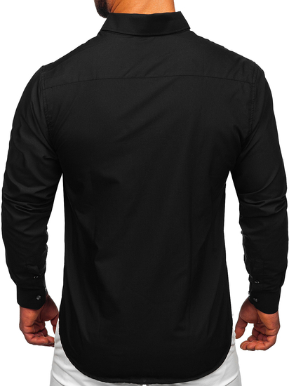 Men’s Elegant Long Sleeve Shirt Black Bolf 5821-1
