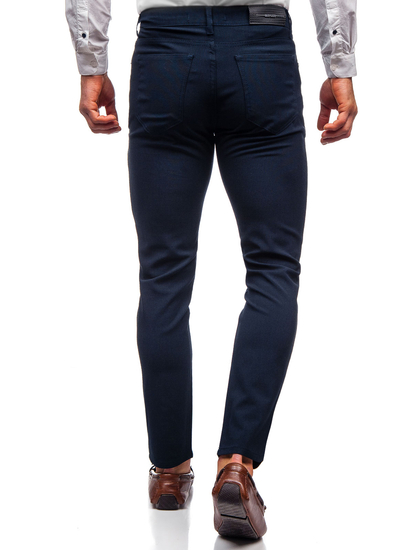 Men's Textile Chinos Navy Blue Bolf 0004