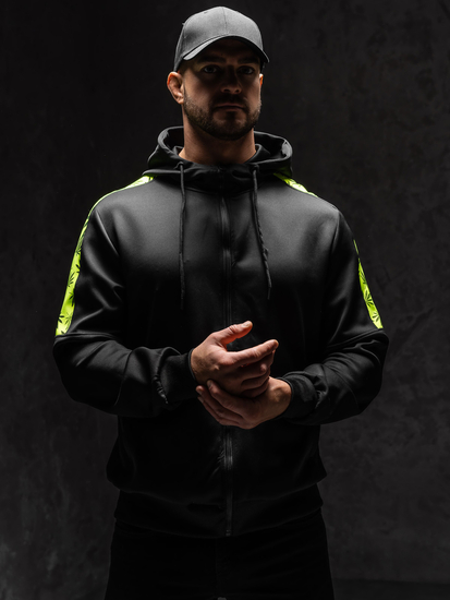 Men's Zip Hoodie Black Bolf 27B8120