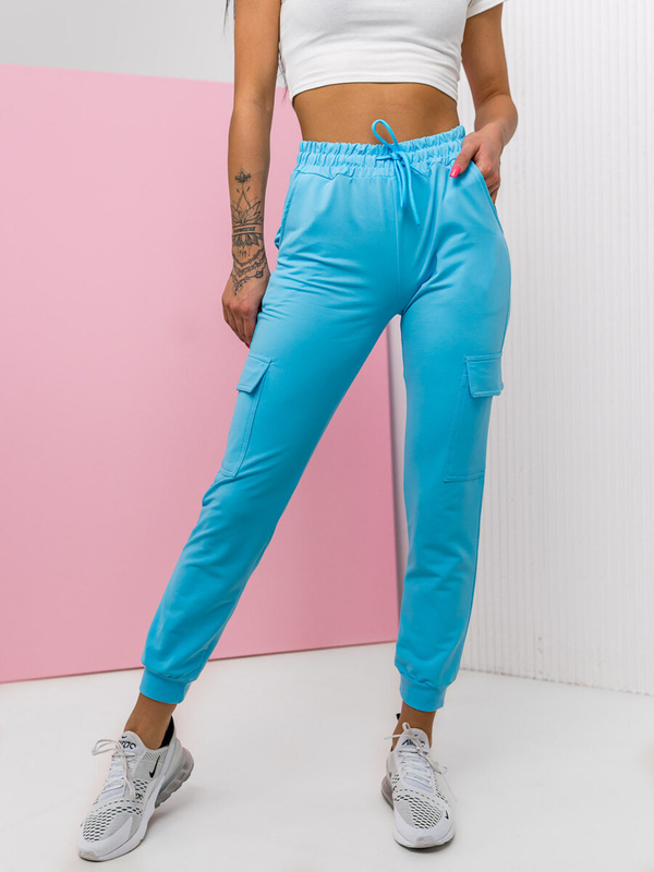 Women's Cargo Sweatpants Sky Blue Bolf HW2516C