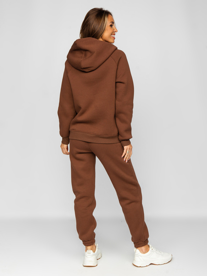 Women's 2-Piece Tracksuit Brown Bolf 5996
