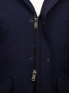 Men's Winter Parka Jacket Navy Blue Bolf 1972
