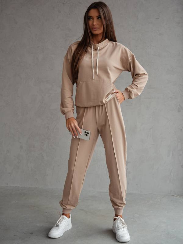 Women’s 2-Piece Sport Outfit Beige Bolf 82162