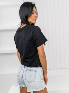 Women's Printed T-shirt Black Bolf 97T2112