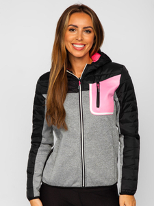 Women's Lightweight Jacket with hood Black Bolf KSW4006A1