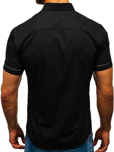 Men’s Elegant Short Sleeve Shirt Black Bolf 5509-1