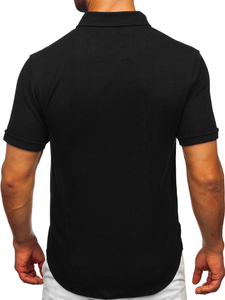 Men’s Short Sleeve Muslin Shirt Black Bolf 2013