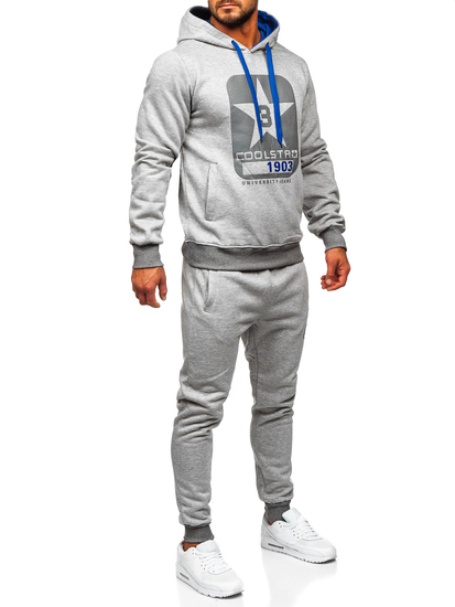 Men's Tracksuit with Hood Grey Bolf 8C59