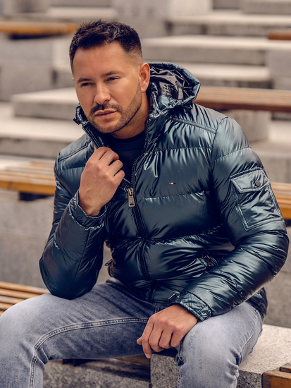 Men's Quilted Winter Jacket Green Bolf EX2138A