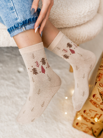 Women's Printed Socks Multicolour Bolf M7-6P-1 6 PACK